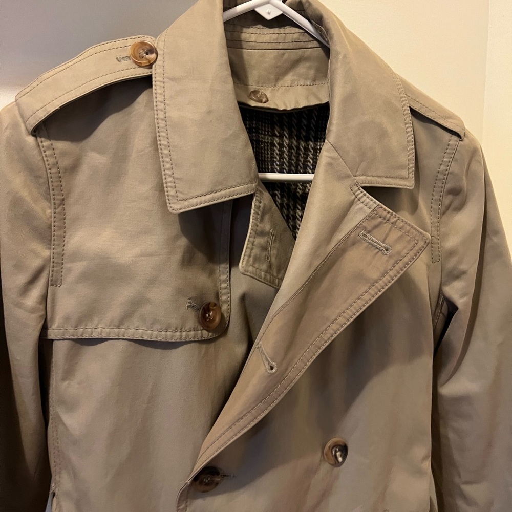 Vintage System Women's Trench Coat Beige Size Small
